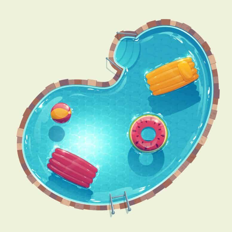 pool with floaties